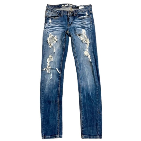 MACHINE Womens Jeans Destroyed Distressed Size 5 - Picture 1 of 10